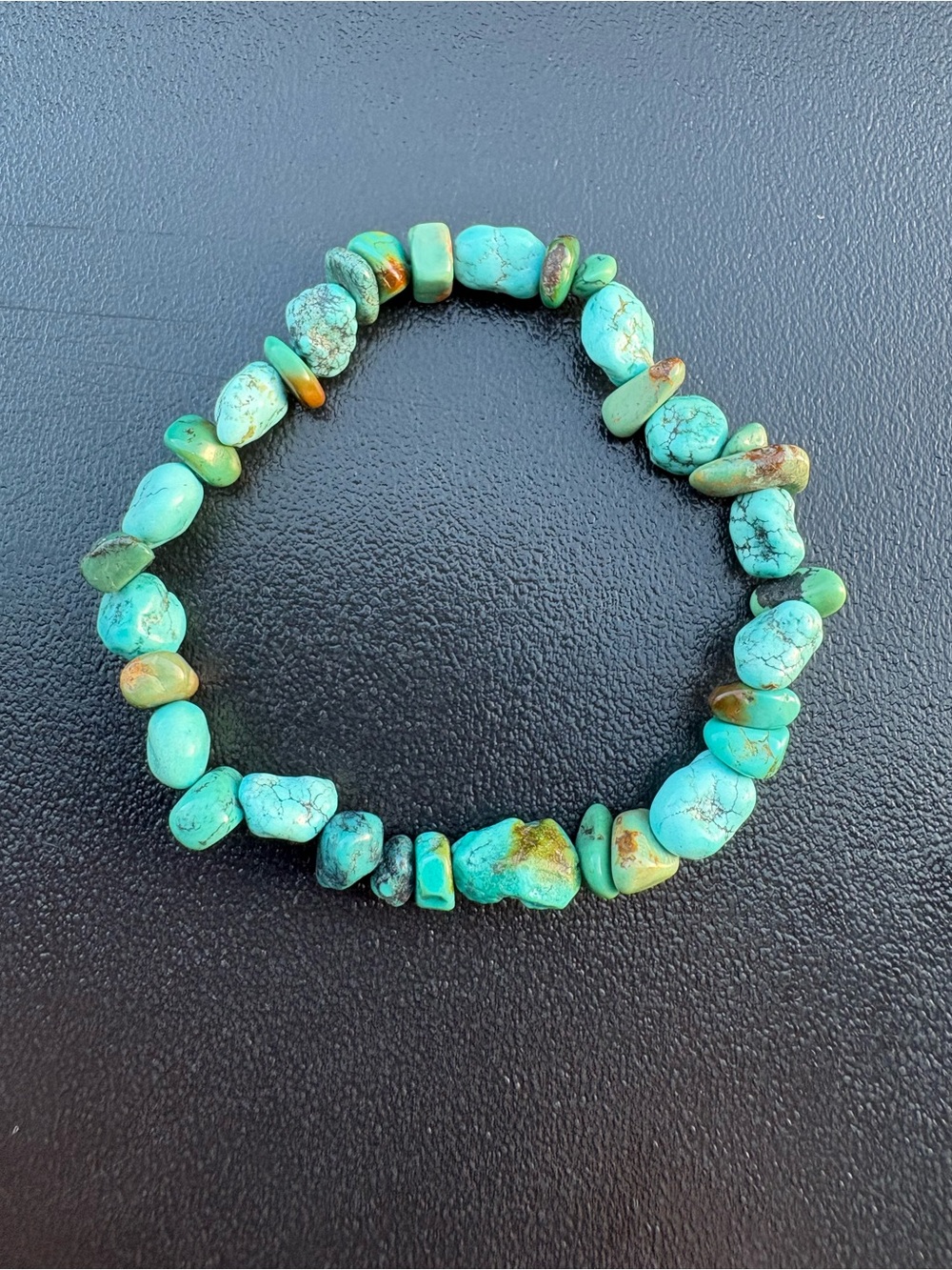 Turquoise Chip Stretch Bracelet - Turquoise
